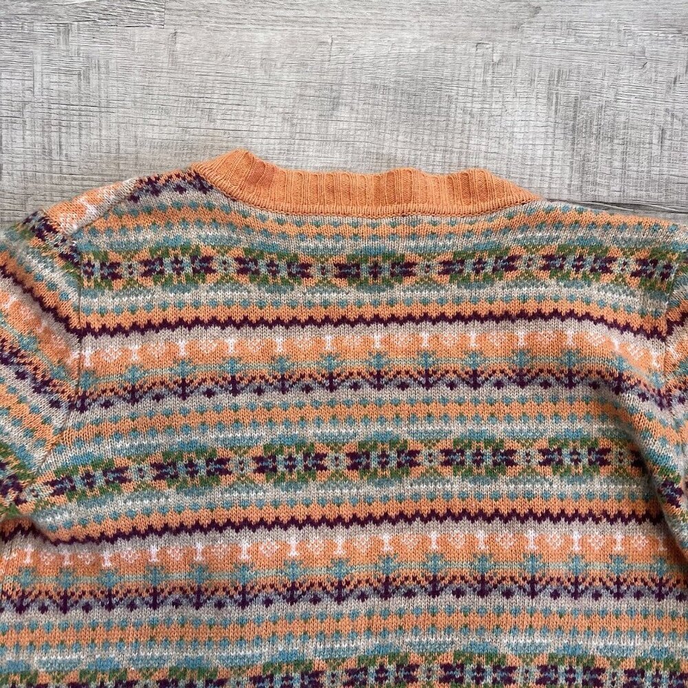 Sundance Orange and Green Patterned Cardigan - Picture 12 of 14